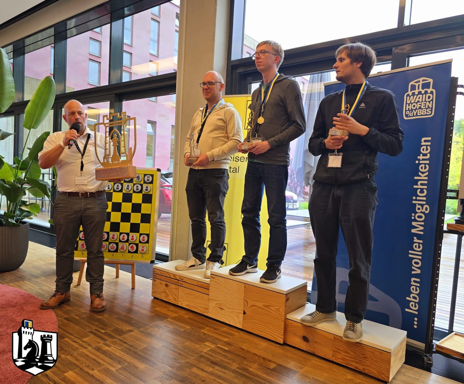 Die Sieger des WAIDHOFEN CHESS MASTERS bene Blitz Trophy 2026