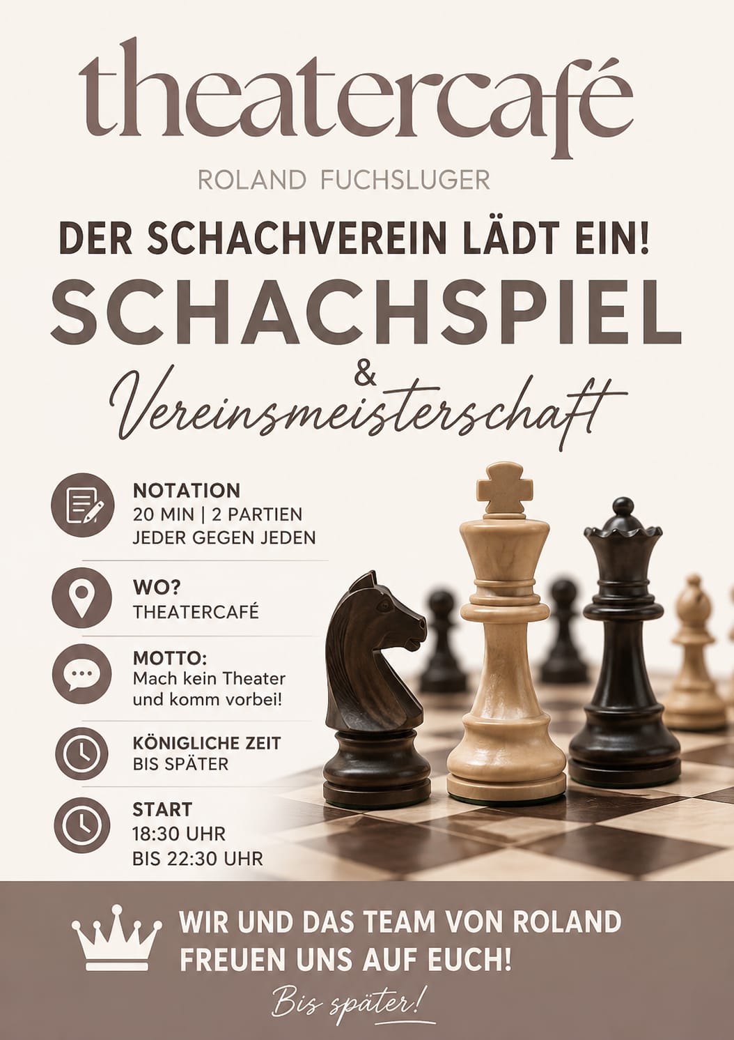 ♟️ Mach kein Theater – komm ins Theatercafé!